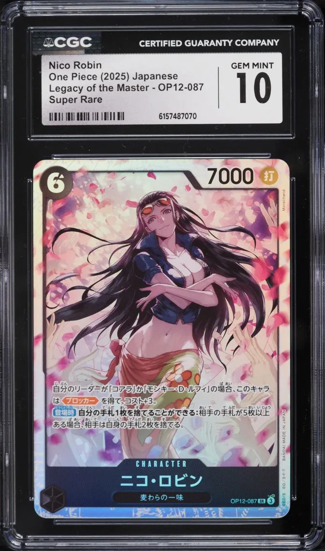 2025 #OP12-087 SR Nico Robin CGC 10 PRISTINE Legacy Of The Master One Piece