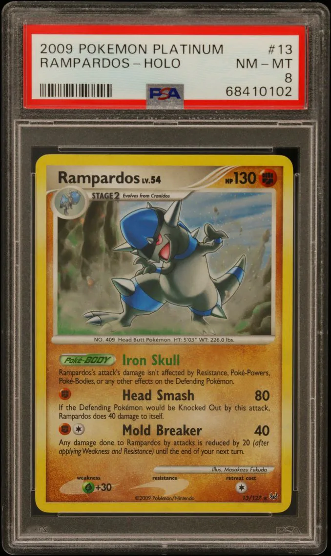 2009 #13 Rampardos-Holo PSA 8 Platinum