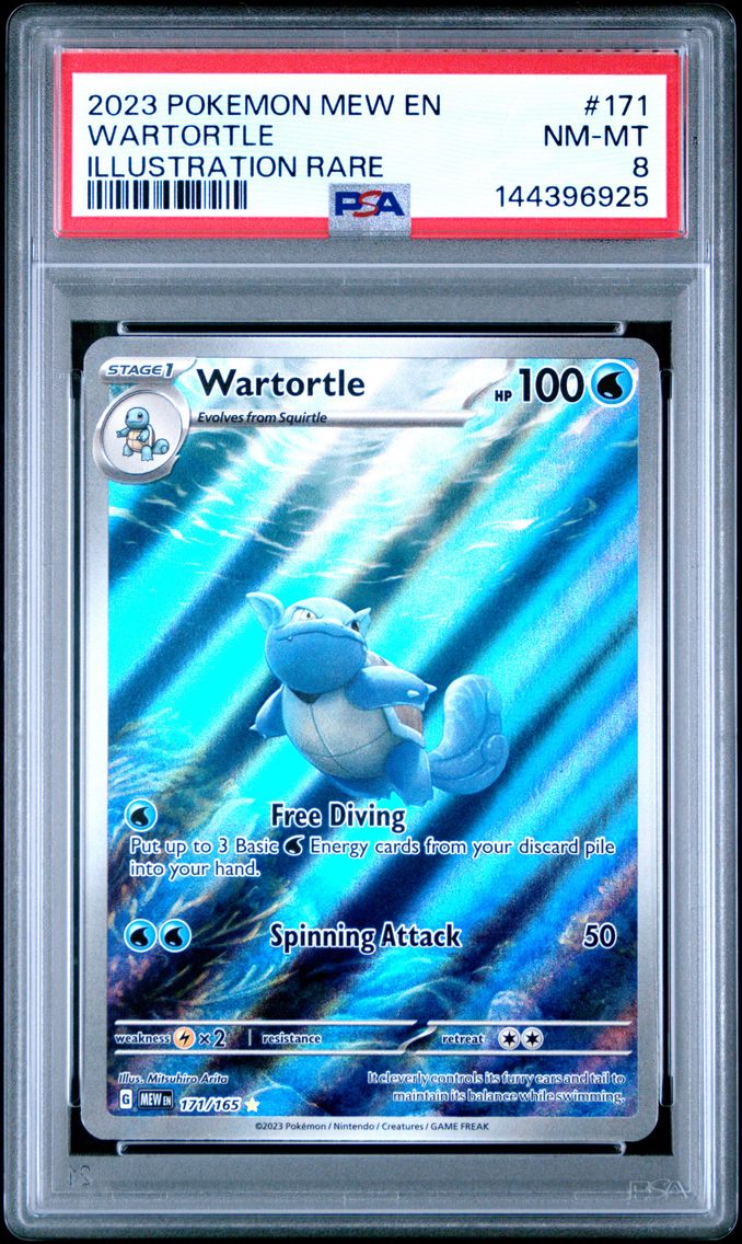 2023 #171 Wartortle PSA 8 Mew EN-151 Pokemon