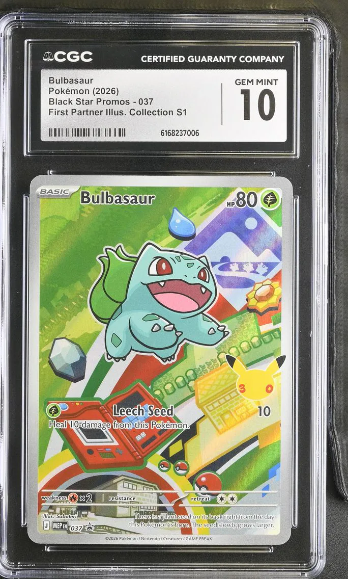 2026 #037 Bulbasaur CGC 10 Black Star Promos - Mega Evolution MEP EN - English