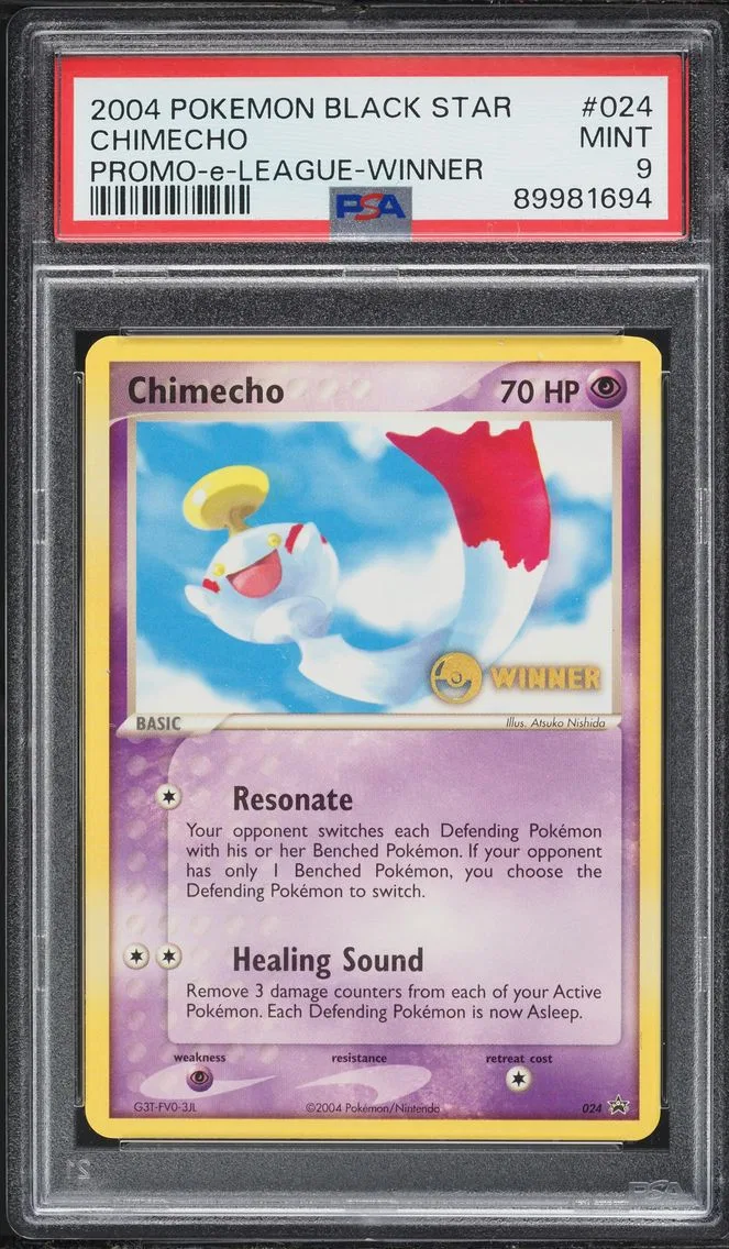 2004 #024 Chimecho PSA 9 Black Star Promo Pokemon