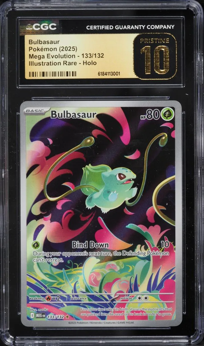 2025 #133 Bulbasaur CGC 10 Pokemon Mega Evolution IR