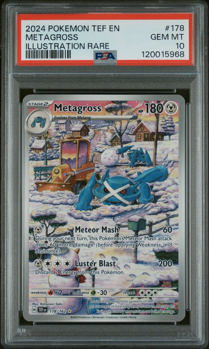 2024 #178 Metagross PSA 10 Tef EN-Temporal Forces Pokemon