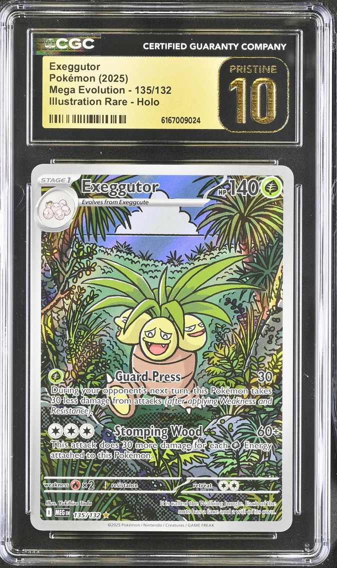 2025 #135 Exeggutor CGC 10 Pristine Mega Evolution - MEG EN - English