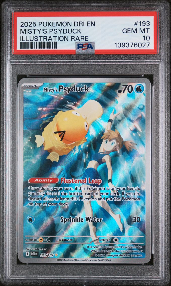 2025 #193 Misty's Psyduck PSA 10