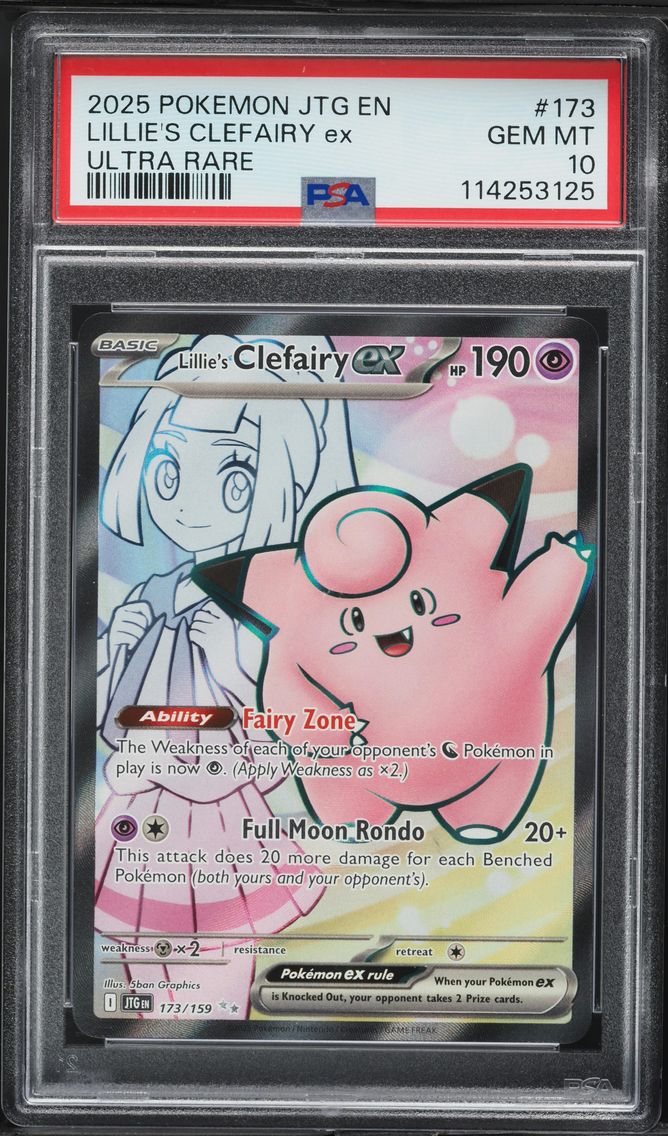 2025 #173 Lillie's Clefairy EX PSA 10 Jtg EN-Journey Together Pokemon