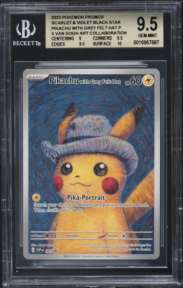 2023 #085 Pikachu With Grey Felt Hat BGS 9.5 Svp EN-SV Black Star Promo Pokemon