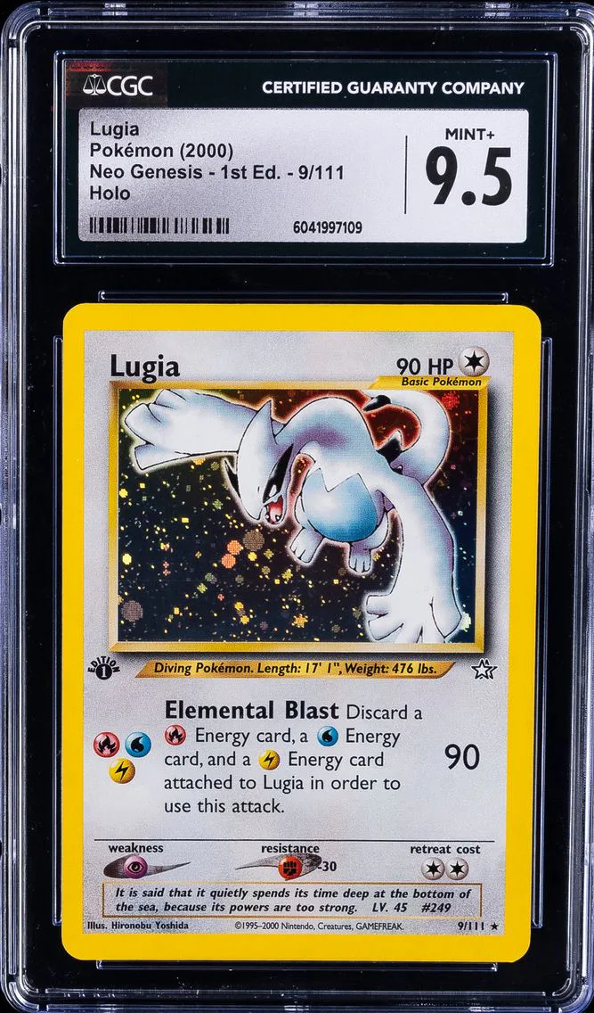2000 #9 Lugia-Holo CGC 9.5 Neo Genesis 1st Edition Pokemon