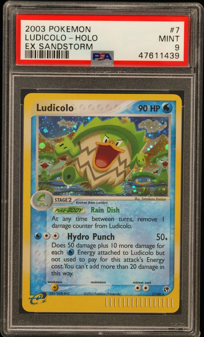 2003 #7 Ludicolo-Holo PSA 9 EX Sandstorm