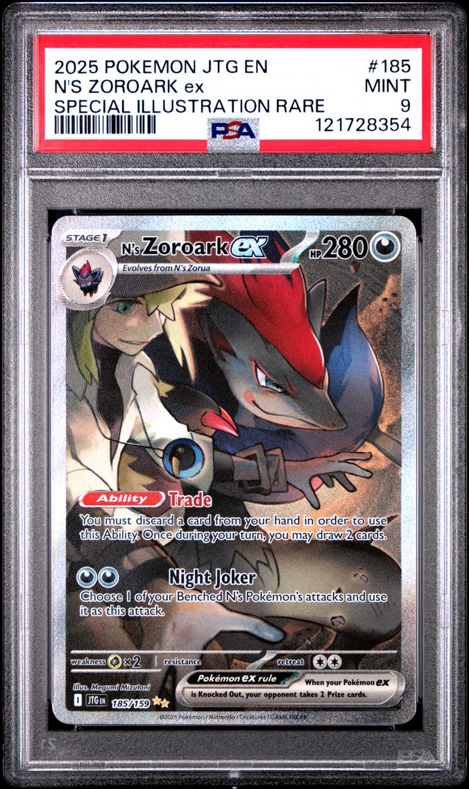 2025 #185 N's Zoroark EX PSA 9 Jtg EN-Journey Together Pokemon