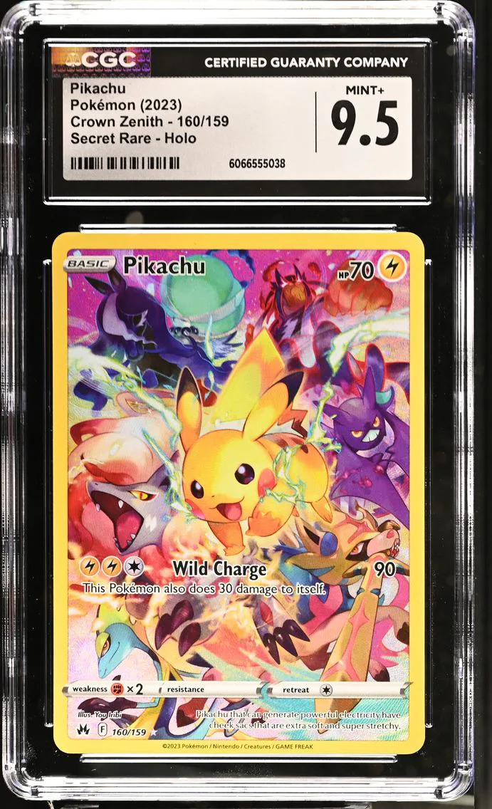 2023 #160 Pikachu CGC 9.5 Crown Zenith - English