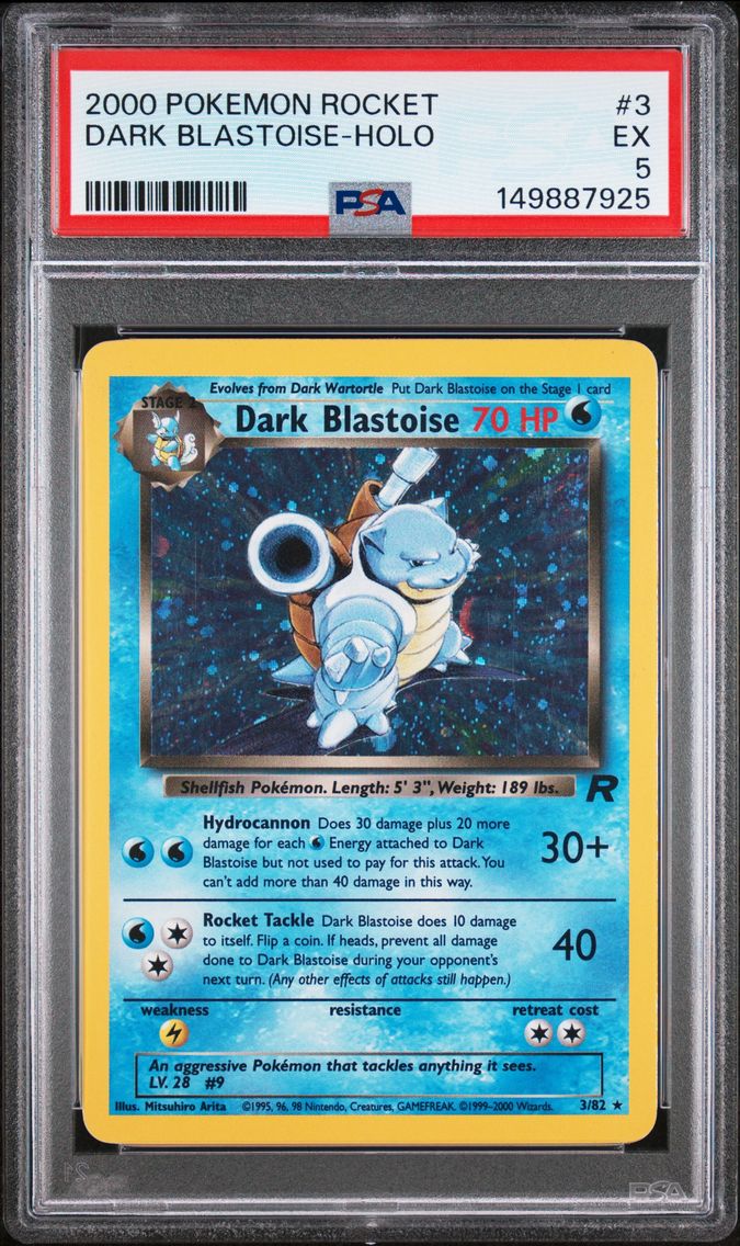 2000 #3 Dark Blastoise-Holo PSA 5 Rocket