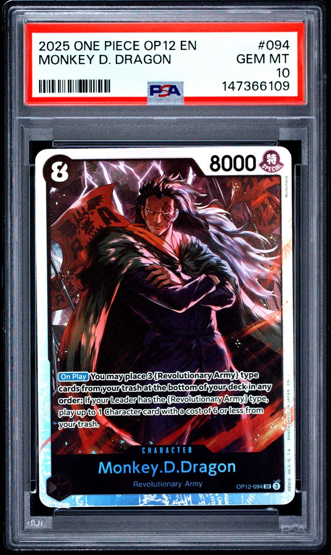 2025 #094 Monkey D. Dragon PSA 10 One Piece OP12-Legacy of the Master