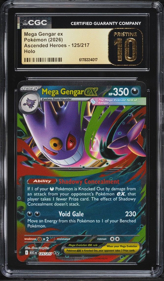 2026 Pokemon Mega Evolution Ascended Heroes Holo Mega Gengar ex #125 CGC 10 PRISTINE