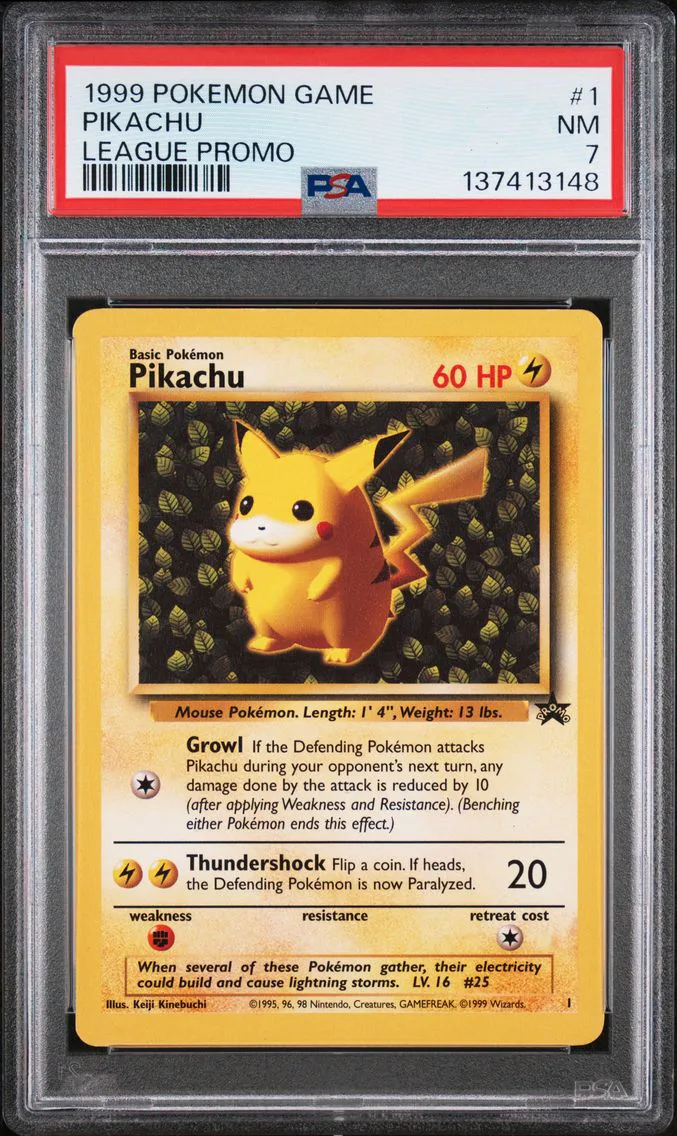 1999 #1 Pikachu PSA 7 League Promo