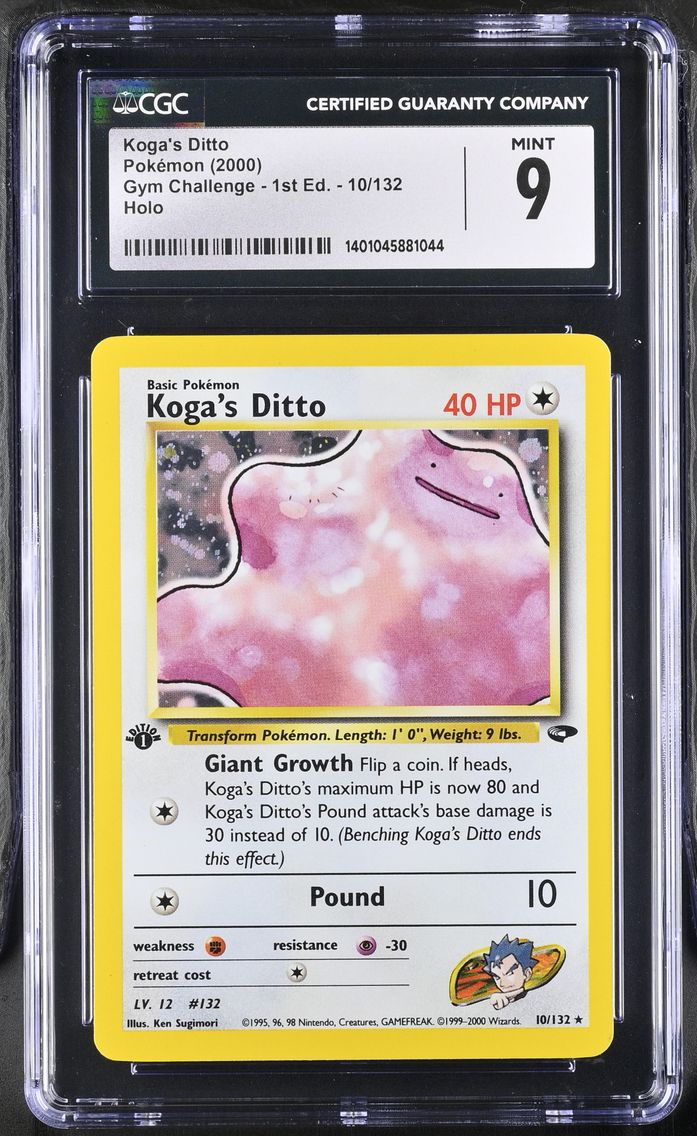 2000 #10 Koga's Ditto CGC 9 Holo Gym Challenge - 1st Edition - English Pokemon