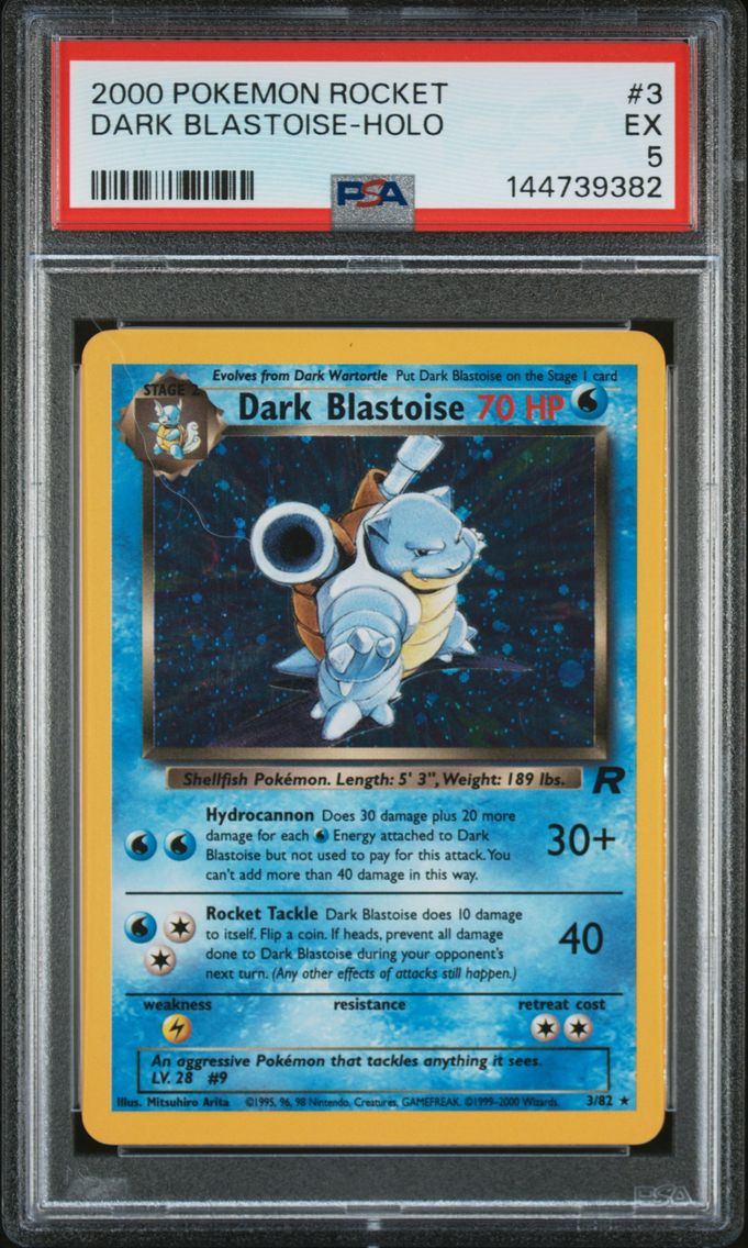 2000 #3 Dark Blastoise-Holo PSA 5 Rocket