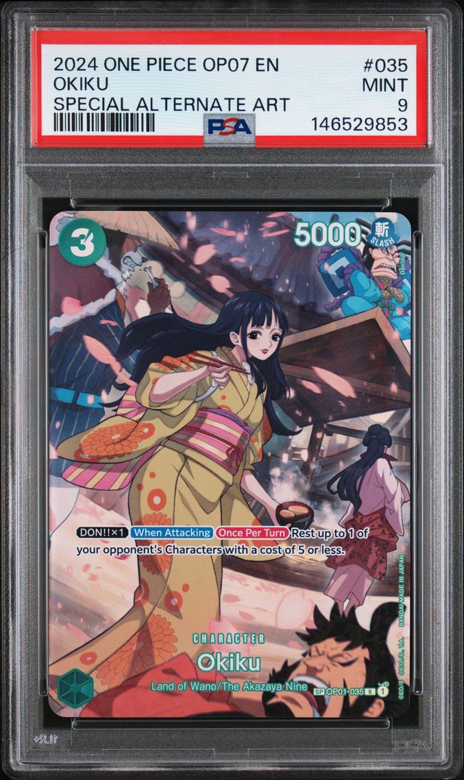 2024 #035 Okiku PSA 9 One Piece OP07-500 Years in the Future