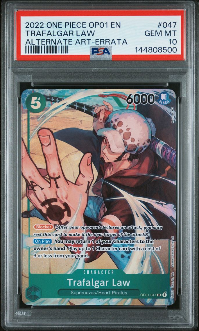 2022 #047 Trafalgar Law PSA 10 OP01-Romance Dawn One Piece