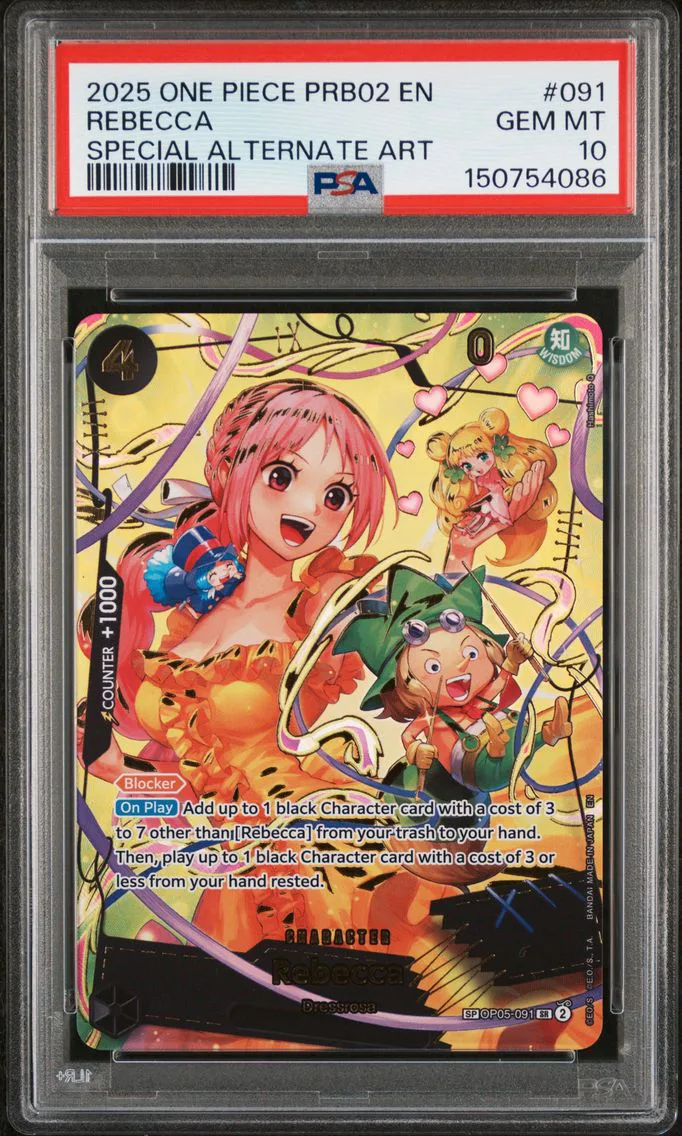 2025 #091 Rebecca PSA 10 One Piece PRB02-Premium Booster -One Piece Card the Best- Vol.2