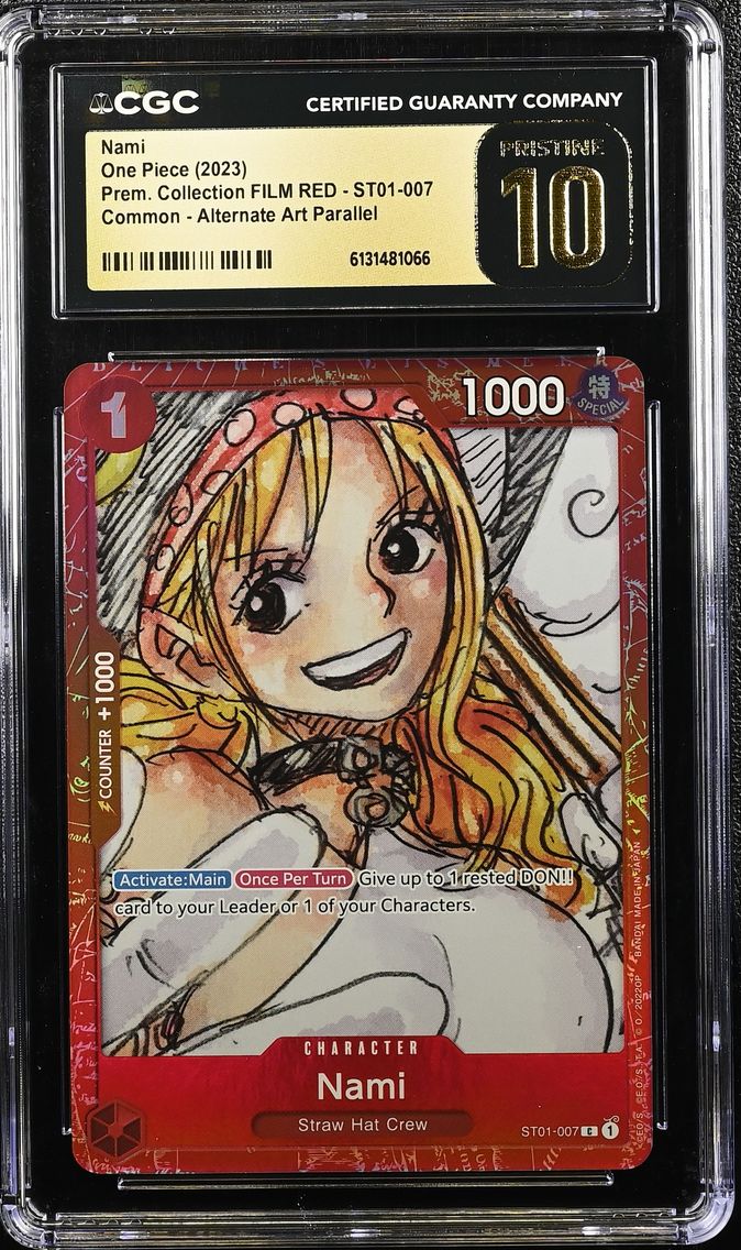 2023 #ST01-007 Nami CGC 10 Pristine Premium Collection FILM RED (Foil) - English