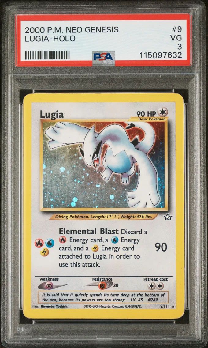 2000 #9 Lugia-Holo PSA 3 Neo Gen