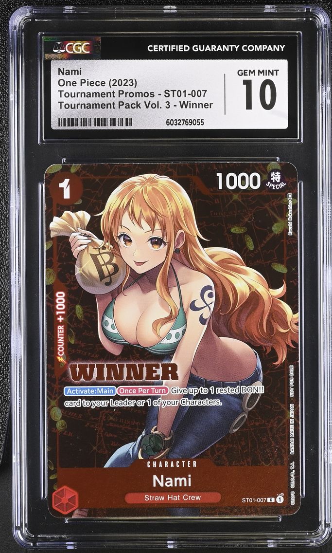 2023 #ST01-007 Tournament Promos - English Nami (Not for Sale) Tournament Pack Vol. 3 Winner CGC 10 One Piece