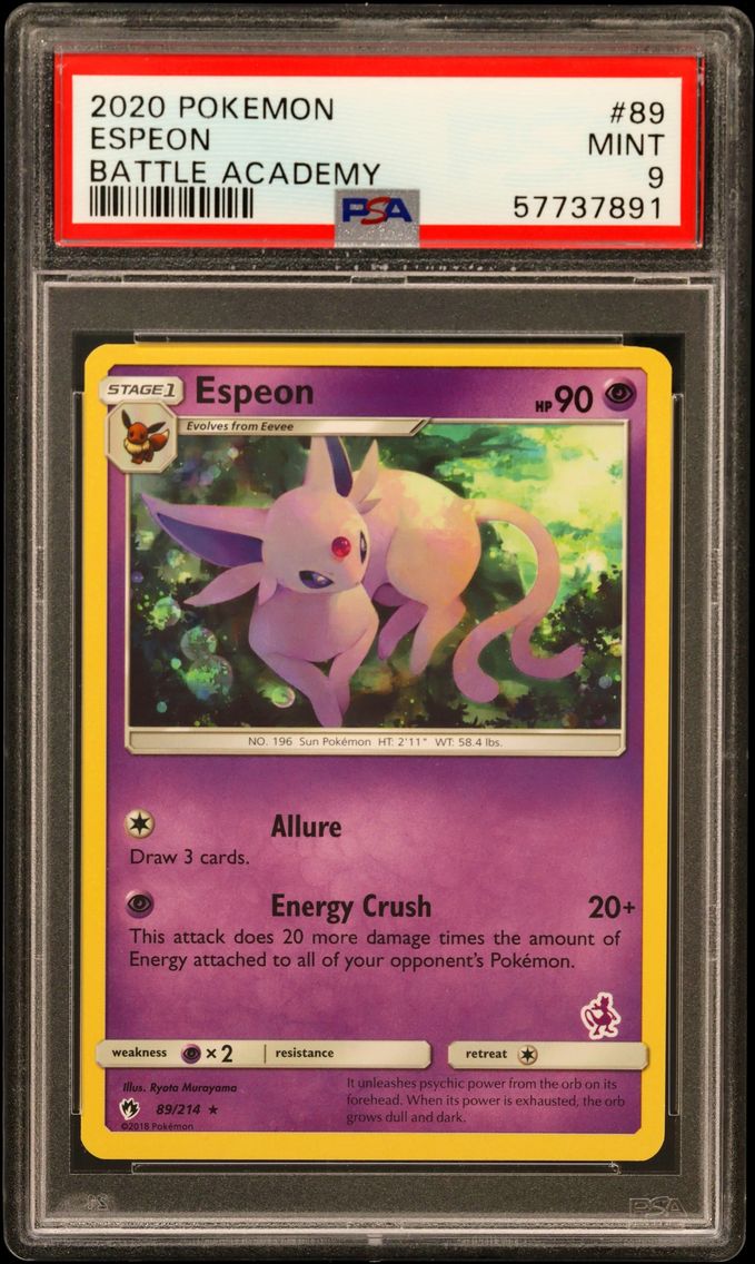 2020 #89 Espeon PSA 9 Battle Academy
