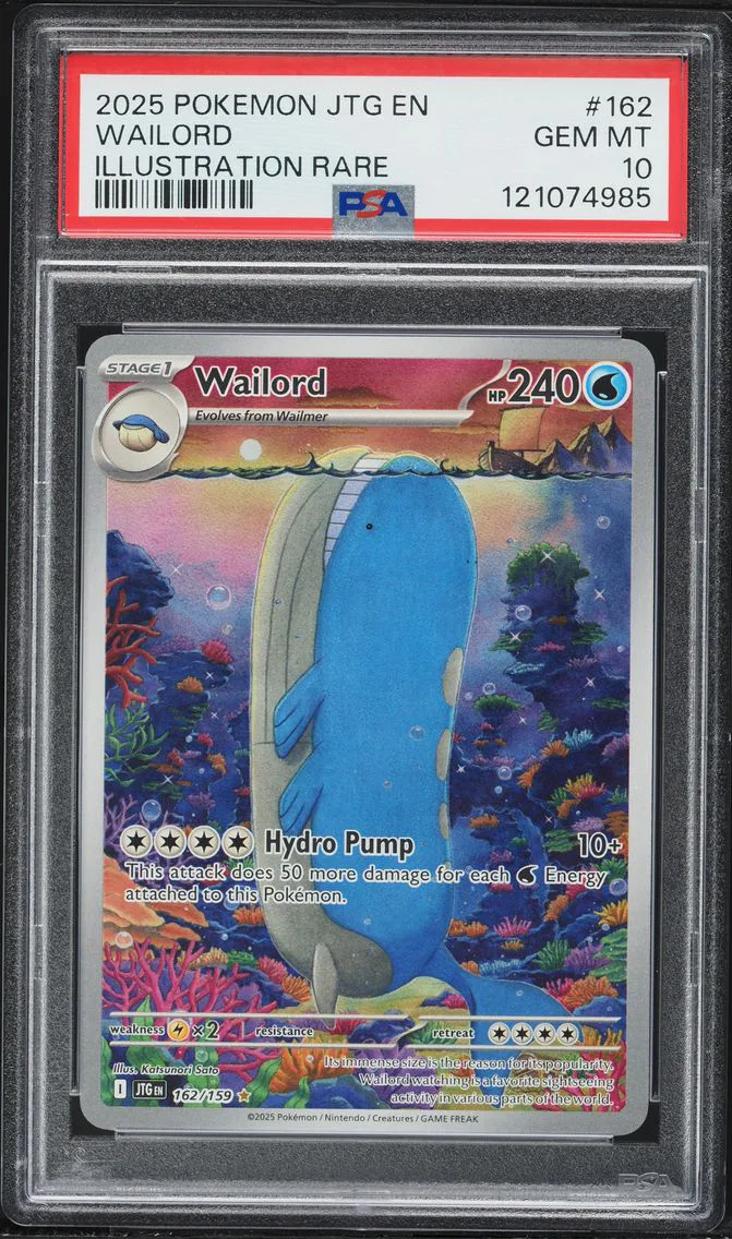 2025 #162 Wailord PSA 10 Jtg EN-Journey Together Pokemon