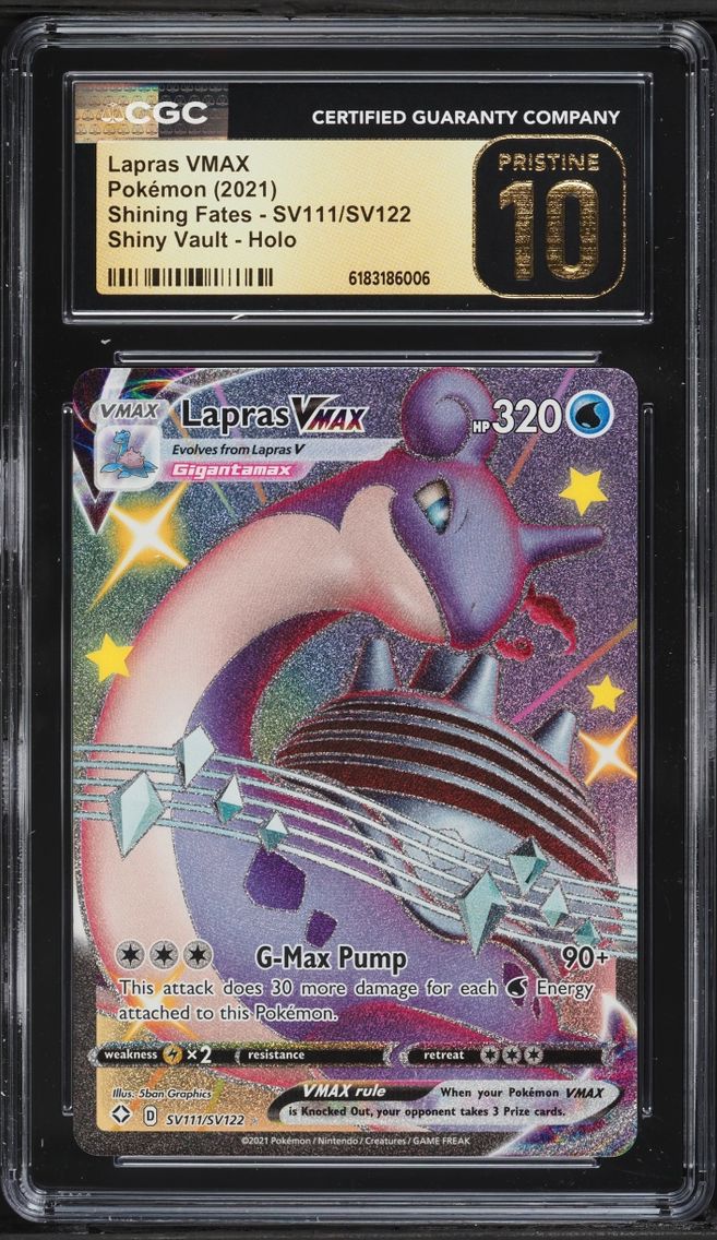 2021 #SV111 Lapras VMAX CGC 10 Pokemon Sword & Shield Shining Fates Full Art