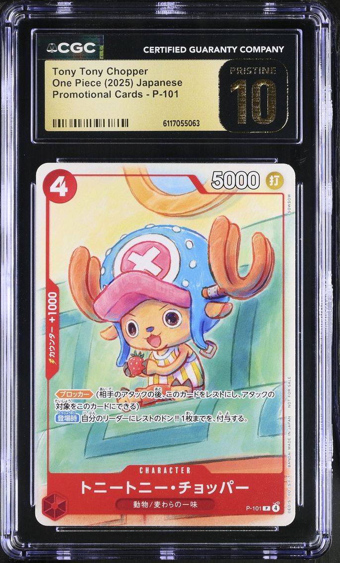 2025 #P-101 Tony Tony Chopper CGC 10 Pristine Promotional Cards - Japanese