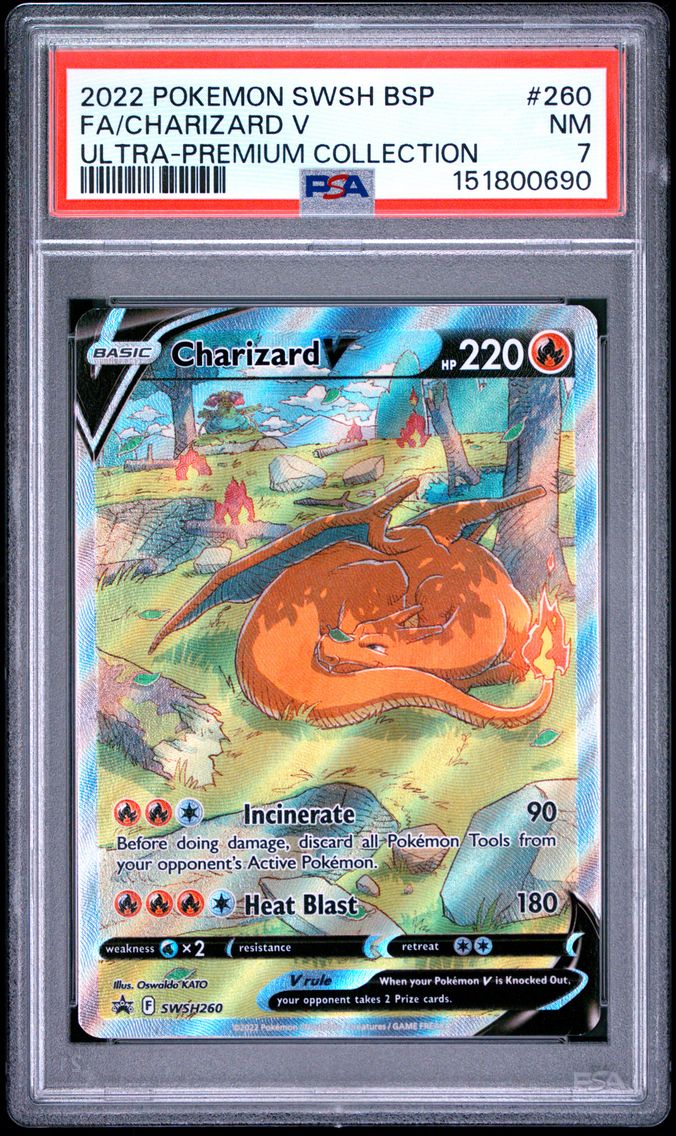 2022 #260 Full Art/Charizard V PSA 7 Swsh Black Star Promo