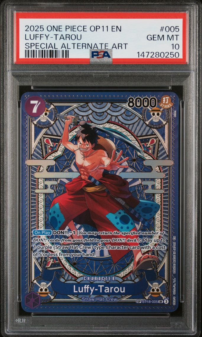 2025 #005 Luffy-Tarou PSA 10 OP11-A Fist of Divine Speed One Piece