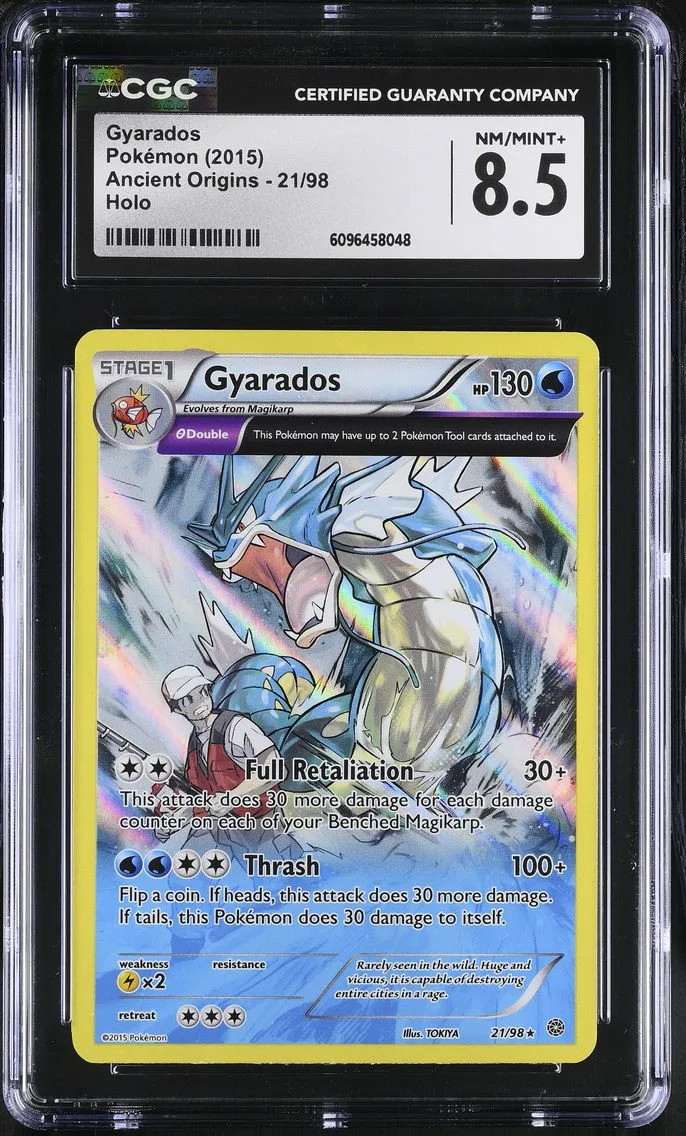 2015 #21 Gyarados CGC 8.5 Ancient Origins - English