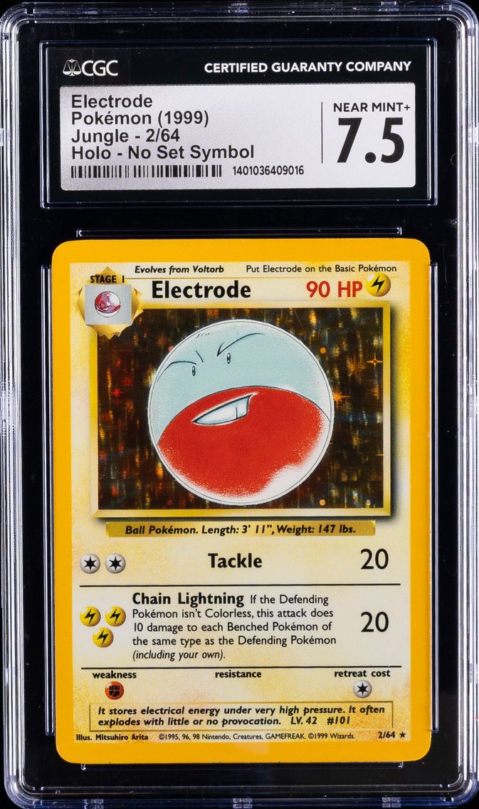 1999 #2 Electrode-Holo CGC 7.5 Jungle Pokemon