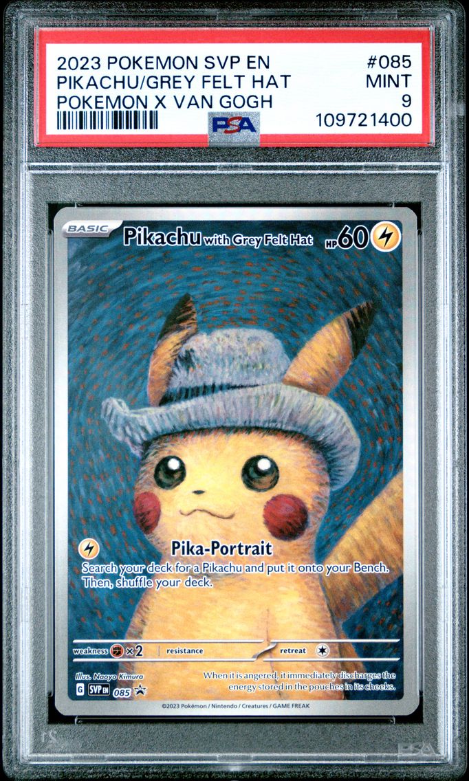 2023 #085 Pikachu With Grey Felt Hat PSA 9 Svp EN-SV Black Star Promo