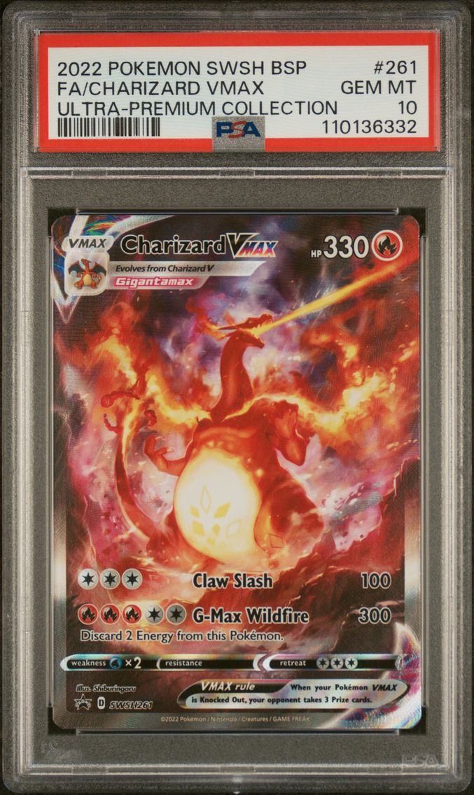 2022 #261 Full Art/Charizard Vmax PSA 10 Swsh Black Star Promo