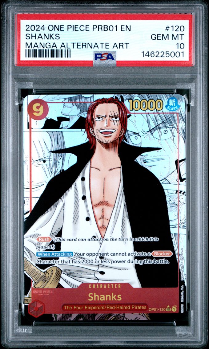 2024 #120 Shanks PSA 10 PRB01-Premium Booster - Card the Best- One Piece