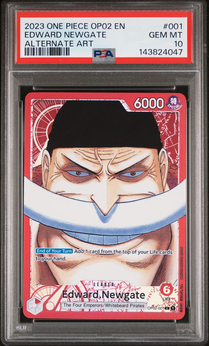 2023 #001 Edward Newgate Alternate Art PSA 10 OP02-Paramount War One Piece