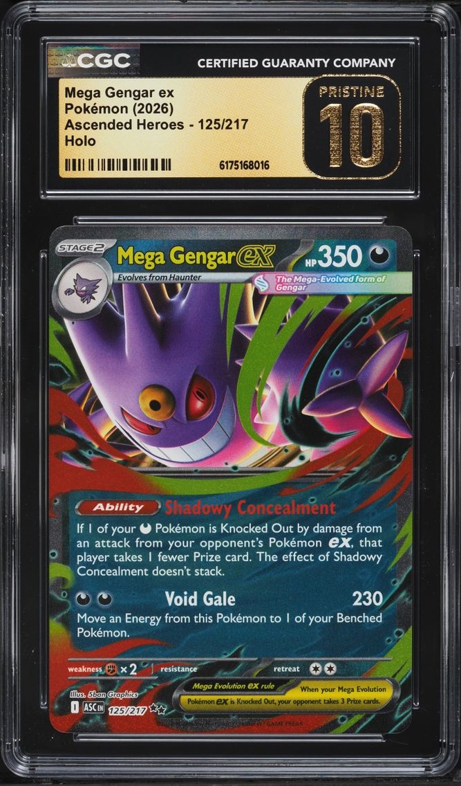 2026 Pokemon Mega Evolution Ascended Heroes Holo Mega Gengar ex #125 CGC 10 PRISTINE
