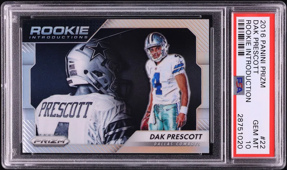 2016 #22 Panini Prizm Introductions Silver Dak Prescott ROOKIE GEM MINT PSA 10