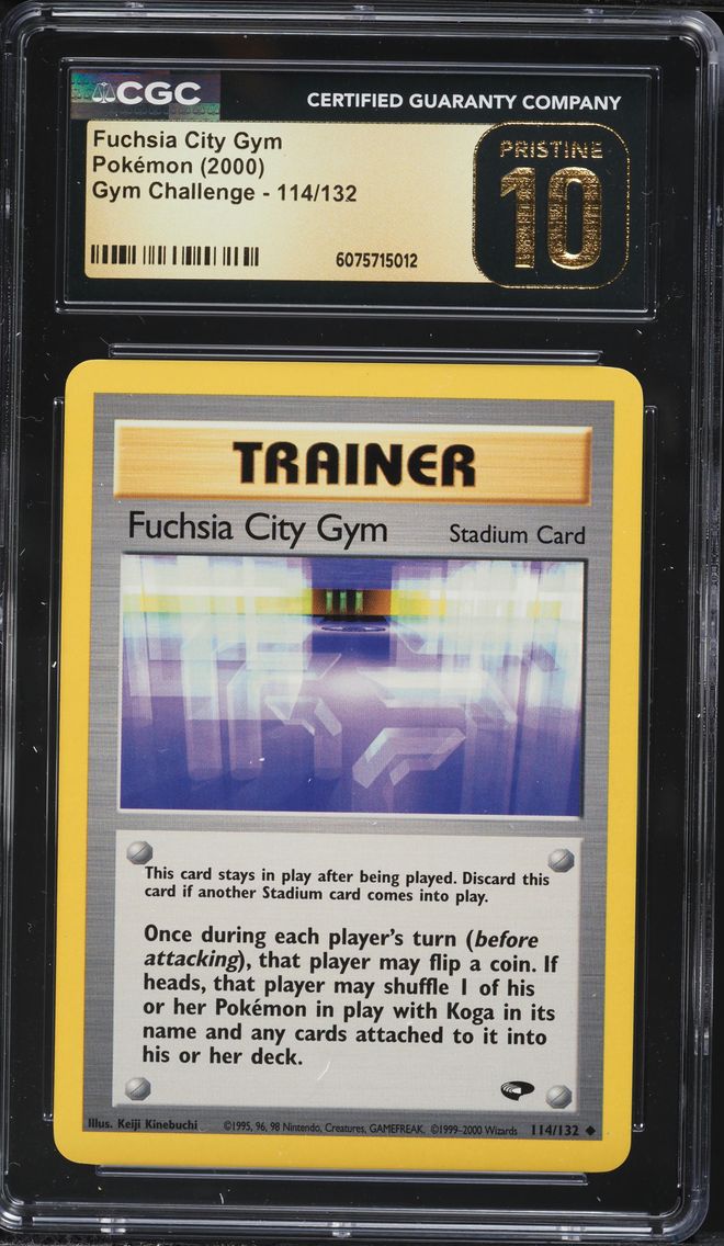 2000 #114 Fuchsia City Gym CGC 10 Pristine Gym Challenge Pokemon