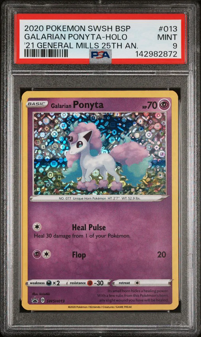2020 #013 Galarian Ponyta-Holo PSA 9 Swsh Black Star Promo