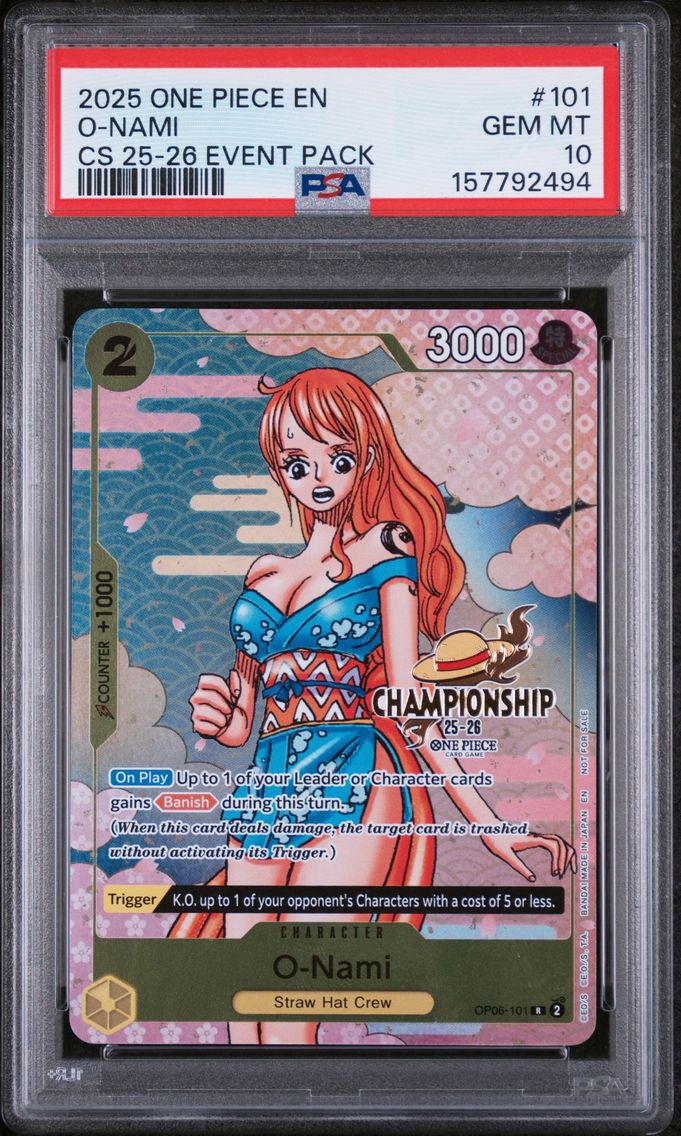 2025 #101 O-Nami PSA 10 One Piece Championship 2025-26 Event Pack