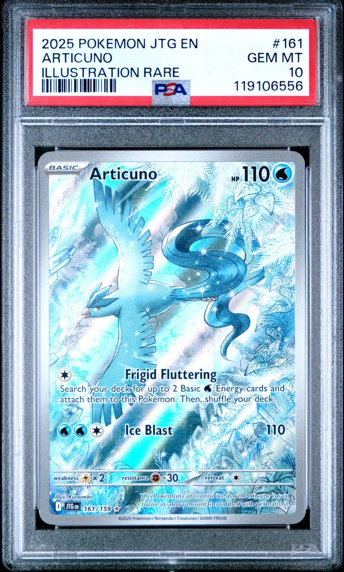 2025 #161 Articuno PSA 10 Jtg EN-Journey Together Pokemon
