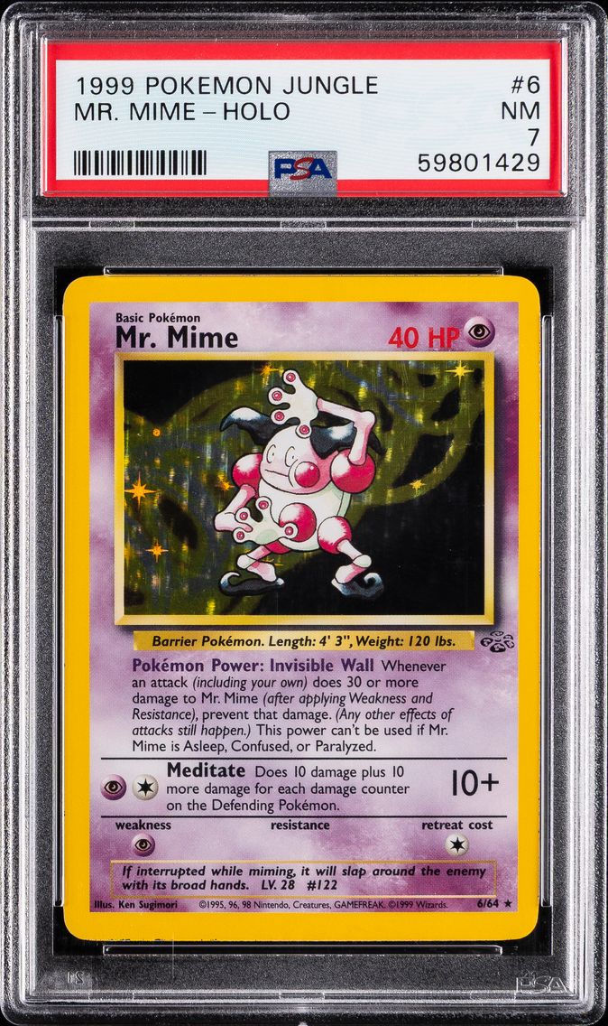 1999 #6 Mr. Mime-Holo PSA 7 Jungle Pokemon