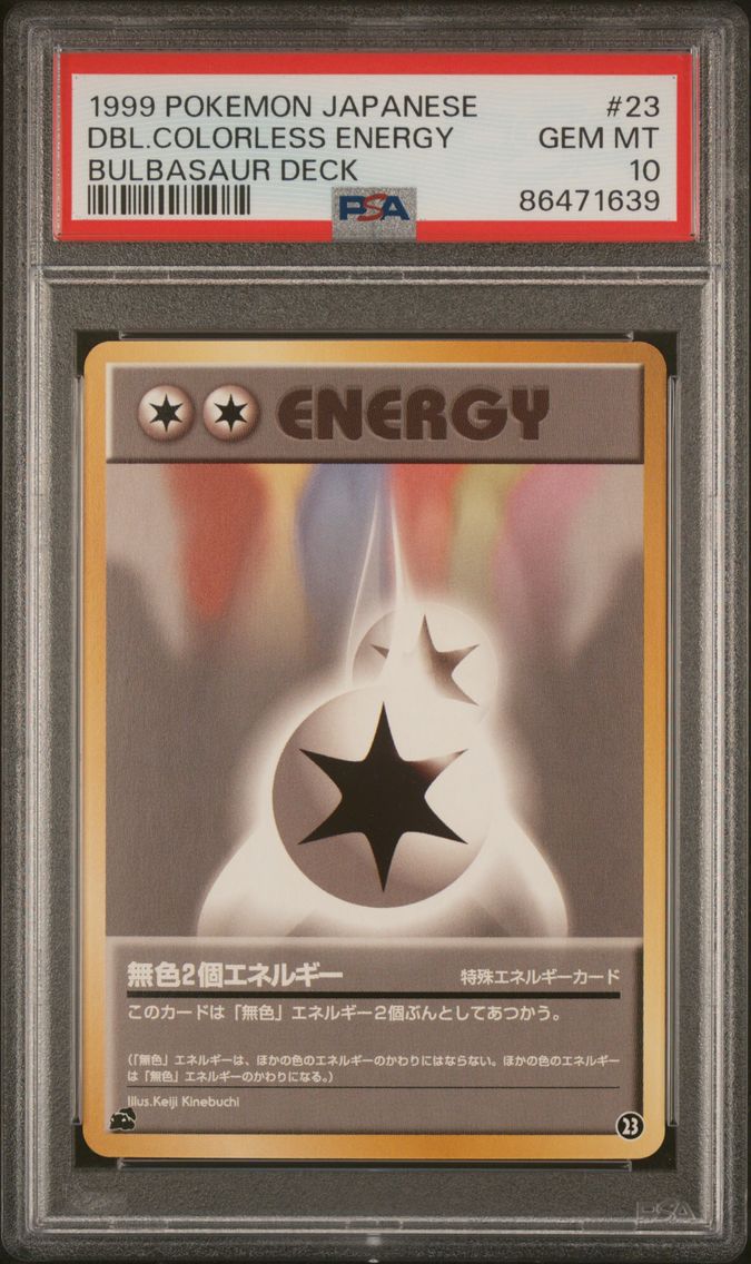 1999 #23 Double Colorless Energy PSA 10 Japanese Bulbasaur Deck