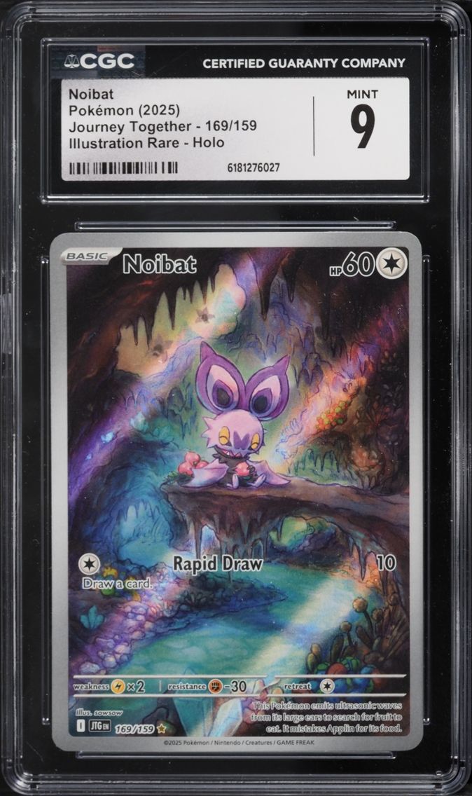 2025 Pokemon Scarlet & Violet Journey Together IR Noibat #169 CGC 9 MINT