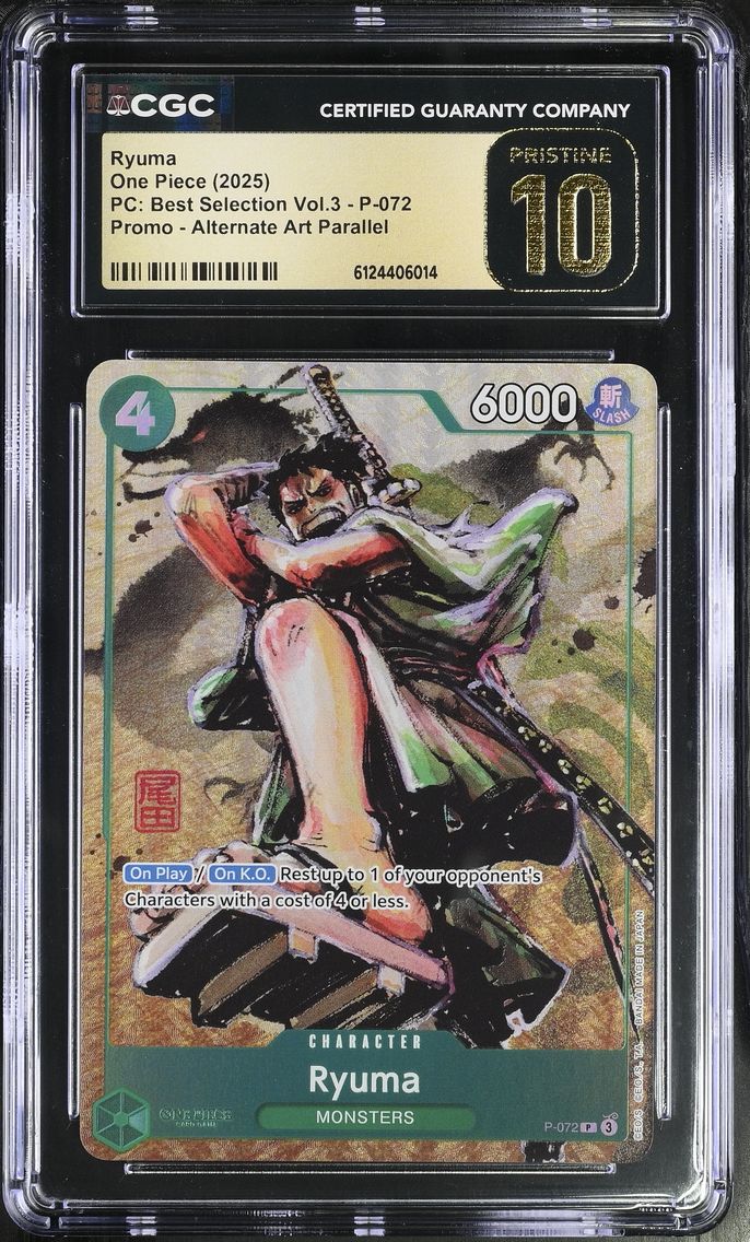 2025 #P-072 Ryuma CGC 10 Pristine Premium Collection Best Selection Vol.3 - English