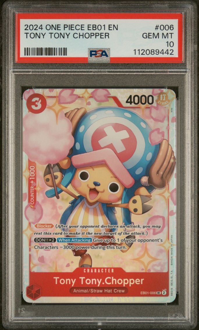 2024 #006 Tony Tony Chopper PSA 10 One Piece EB01-Extra Booster -Memorial Collection-